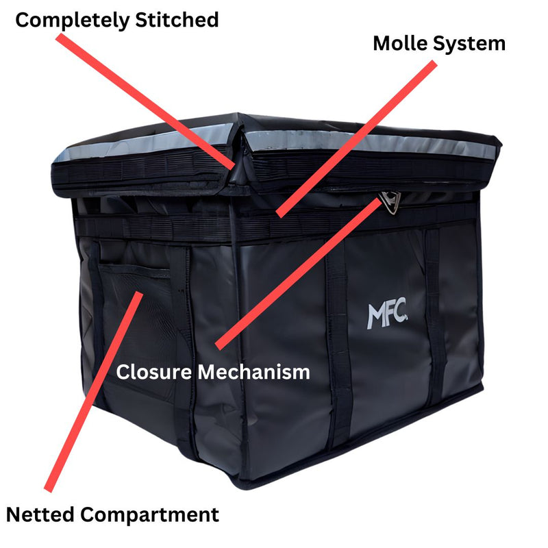 [Magnetic] [Waterproof] 44L MFC Modular Food Delivery Box Thermal Bag for Food Delivery Riders