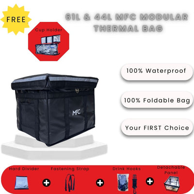 [Magnetic] [Waterproof] MFC Modular Food Delivery Box Thermal Bag for Food Delivery Riders